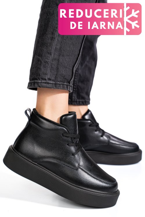 Ghete negre piele naturala apcw20231