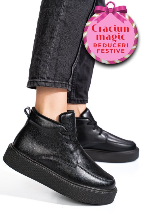 Ghete negre piele naturala apcw20231