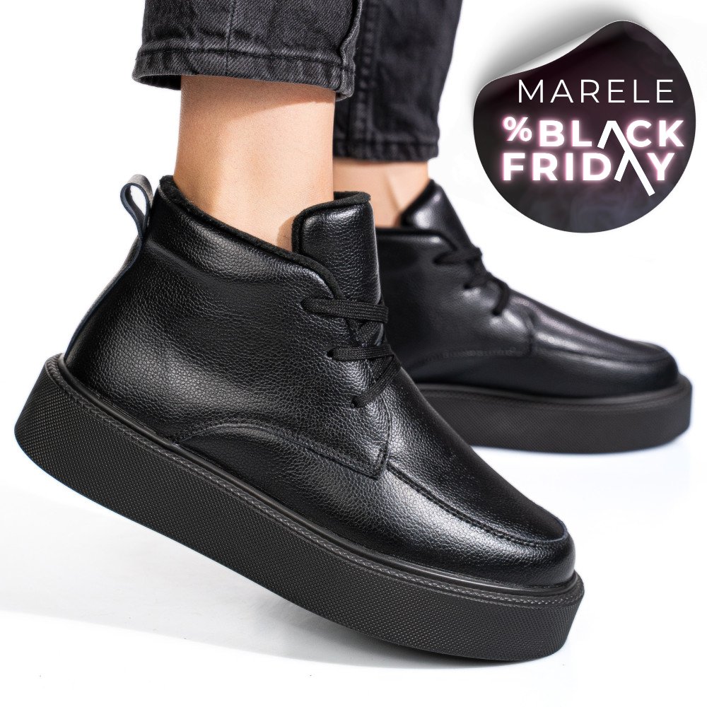 GHETE NEGRE PIELE NATURALA APCW20231