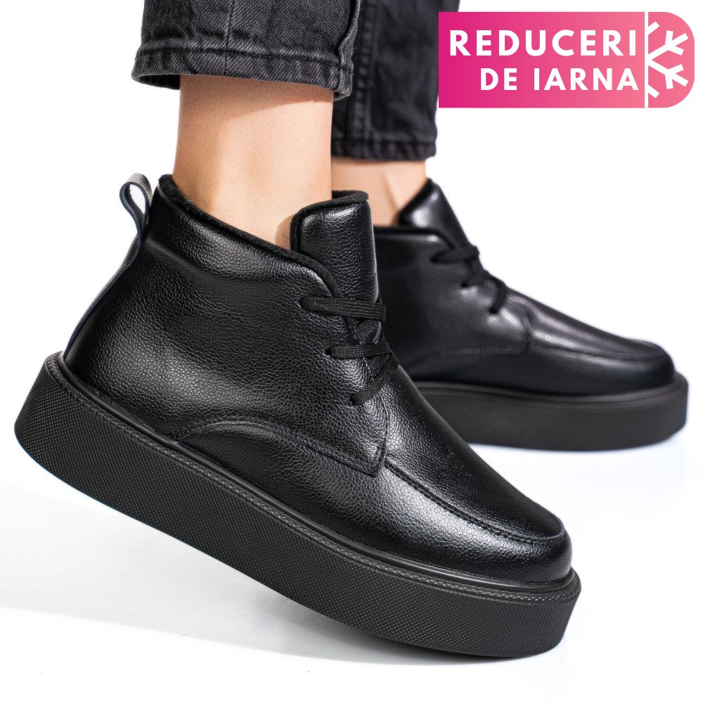 GHETE NEGRE PIELE NATURALA APCW20231