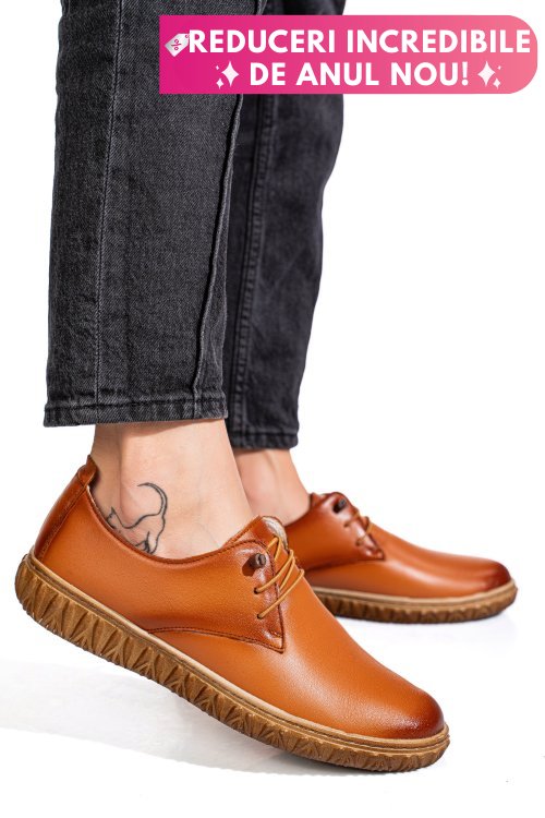 Pantofi maro piele naturala 0pc87