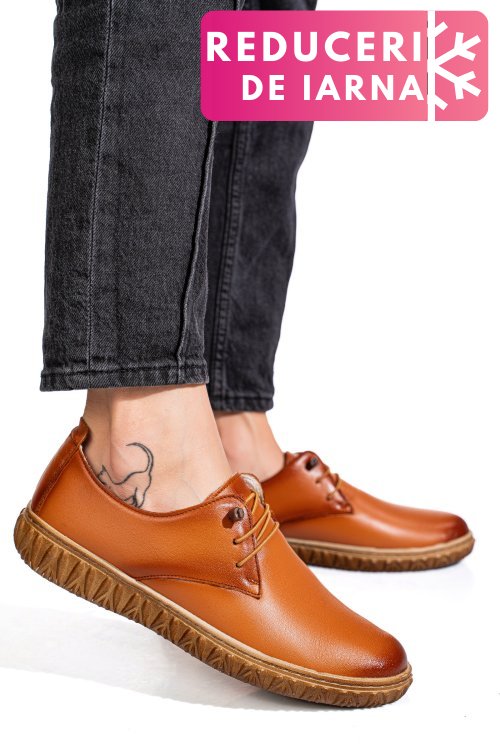 Pantofi maro piele naturala 0pc87