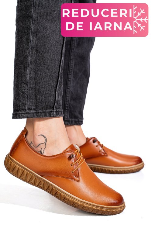 Pantofi maro piele naturala 0pc87
