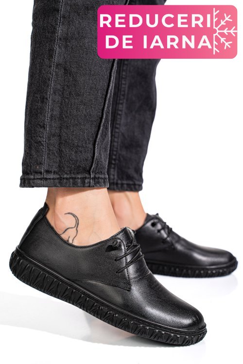 Pantofi negri piele naturala 0pc87