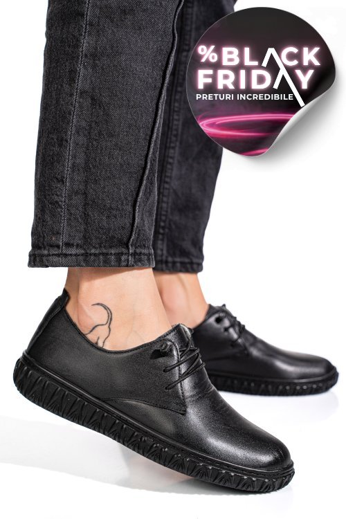 Pantofi negri piele naturala 0pc87