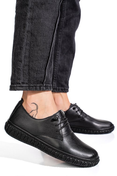 Pantofi negri piele naturala 0pc87