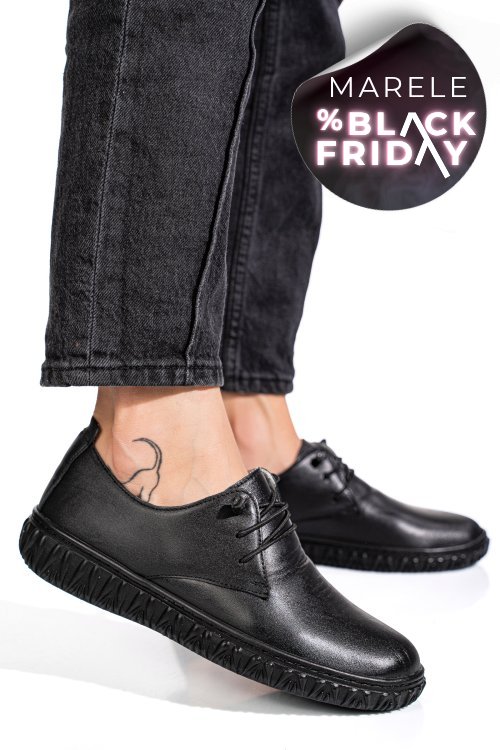 Pantofi negri piele naturala 0pc87