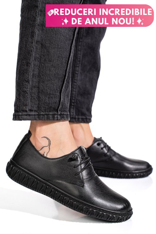 Pantofi negri piele naturala 0pc87