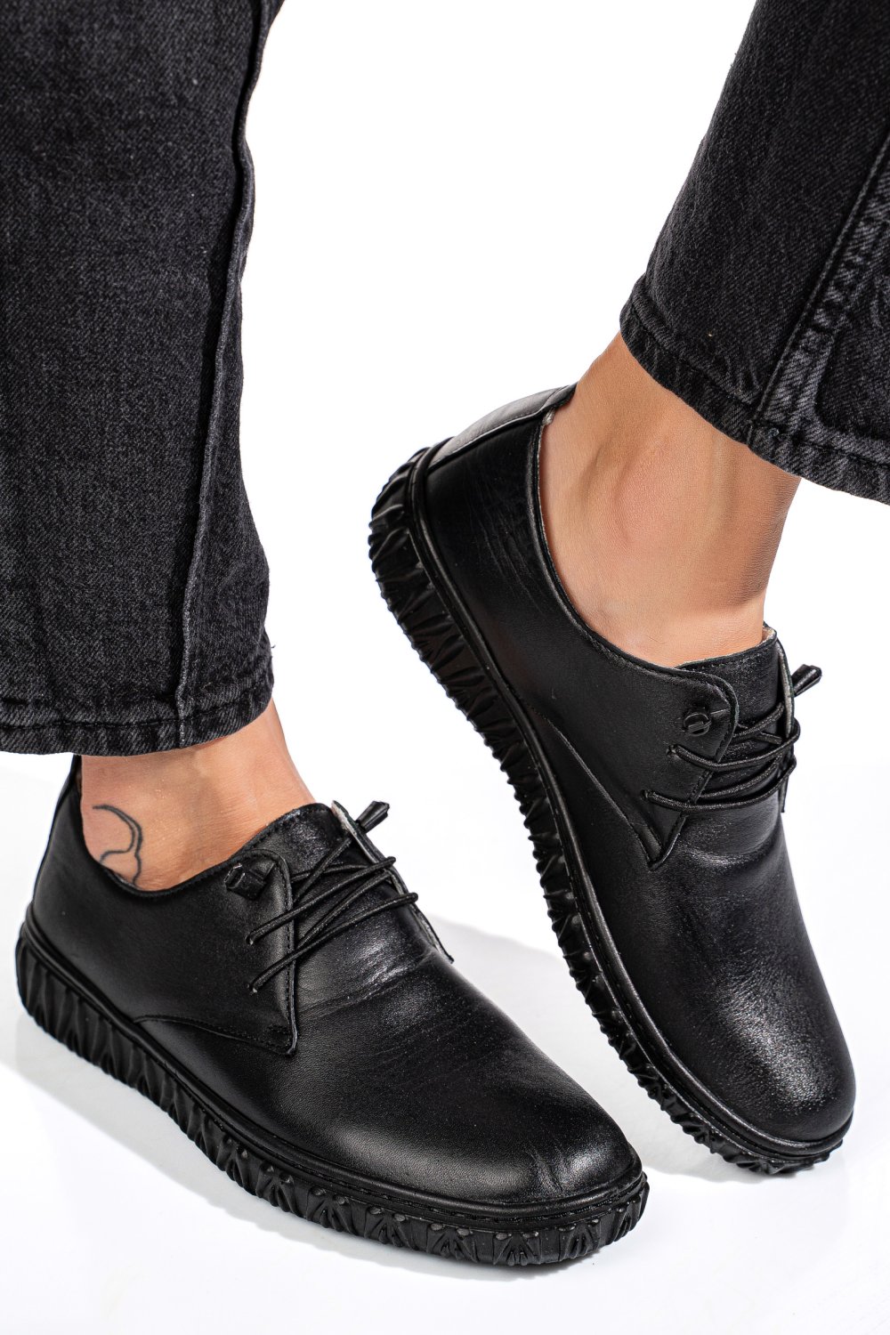 PANTOFI NEGRI PIELE NATURALA 0PC87