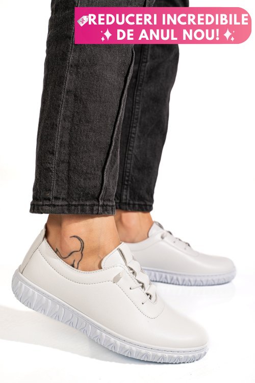 Pantofi albi piele naturala 0pc88