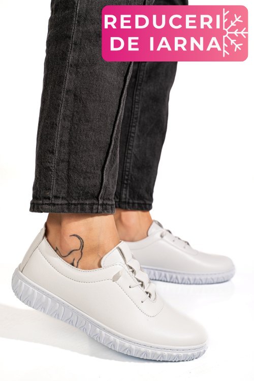Pantofi albi piele naturala 0pc88