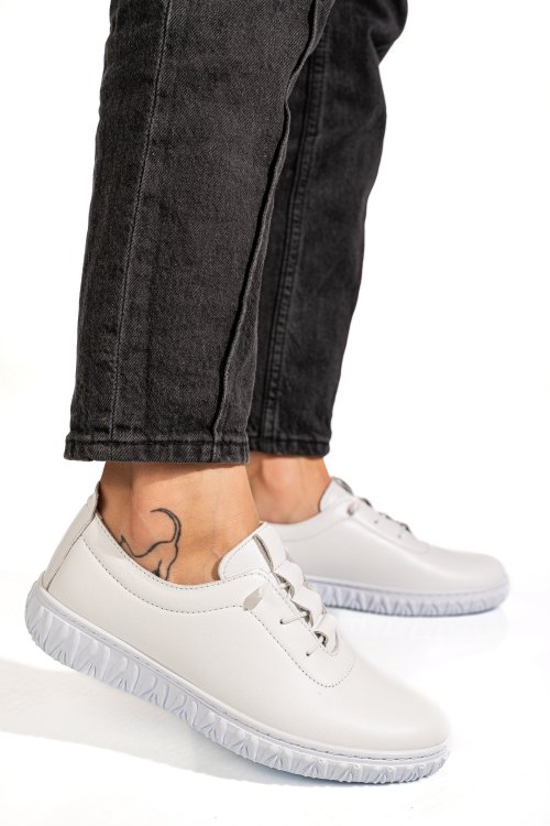 Pantofi albi piele naturala 0pc88