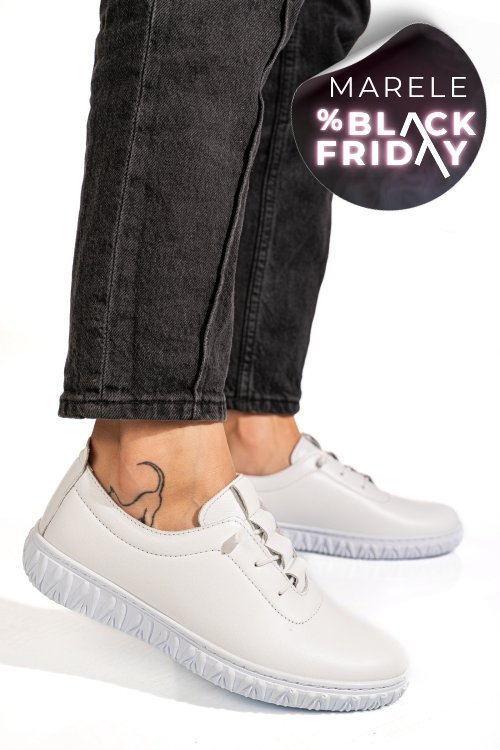 Pantofi albi piele naturala 0pc88