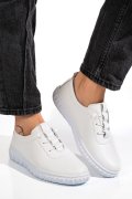PANTOFI ALBI PIELE NATURALA 0PC88