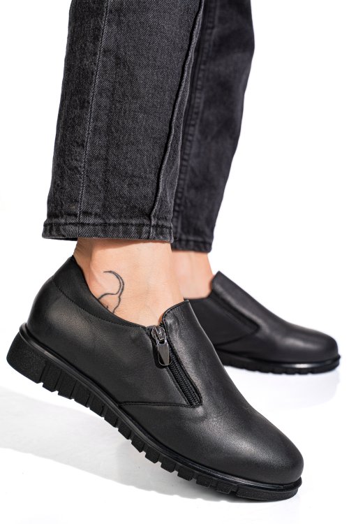 Mocasini negri piele naturala 1pc240