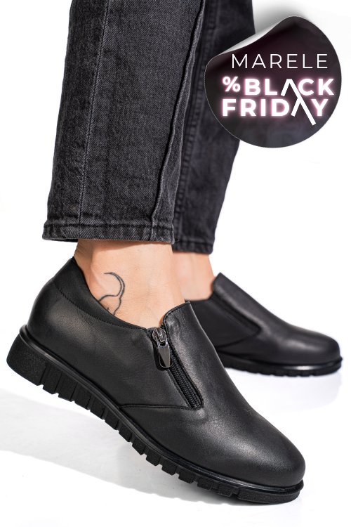 Mocasini negri piele naturala 1pc240