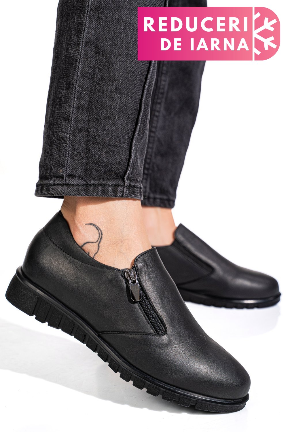 MOCASINI NEGRI PIELE NATURALA 1PC240