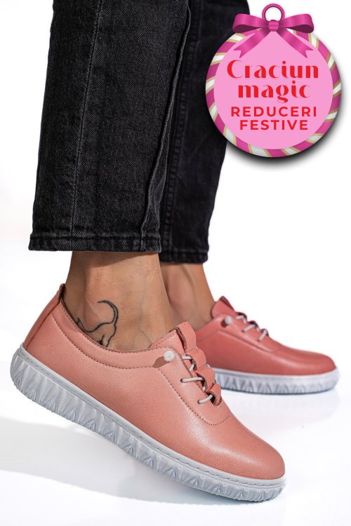 Pantofi roz piele naturala 0pc88