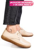 PANTOFI BEJ PIELE NATURALA 0PC87