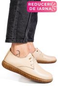 PANTOFI BEJ PIELE NATURALA 0PC87