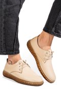 PANTOFI BEJ PIELE NATURALA 0PC87