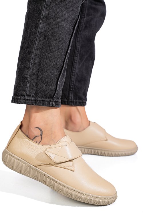 Pantofi bej piele naturala 0pc85