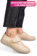 PANTOFI BEJ PIELE NATURALA 0PC85