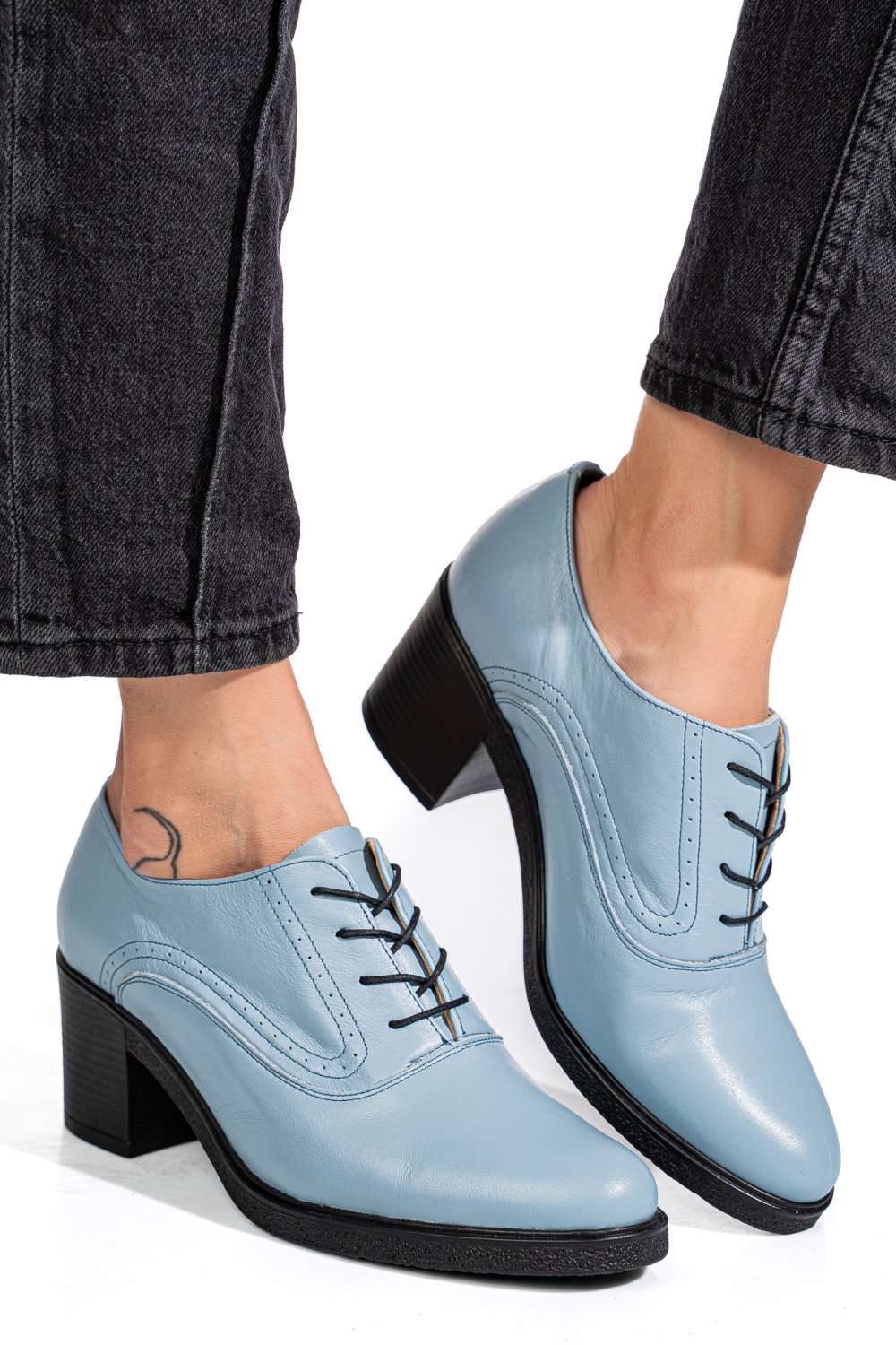 BOTINE BLEU PIELE NATURALA 0PC17