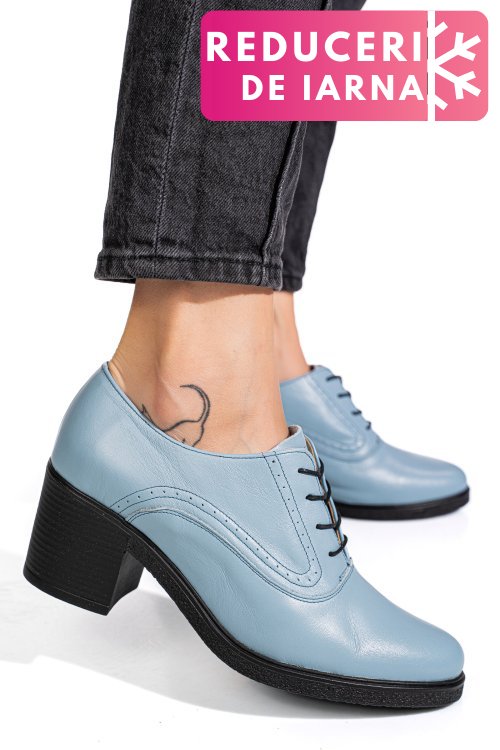 Botine bleu piele naturala 0pc17