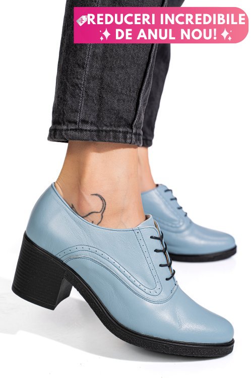 Botine bleu piele naturala 0pc17