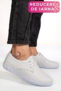 PANTOFI ALBI PIELE NATURALA 0PC87