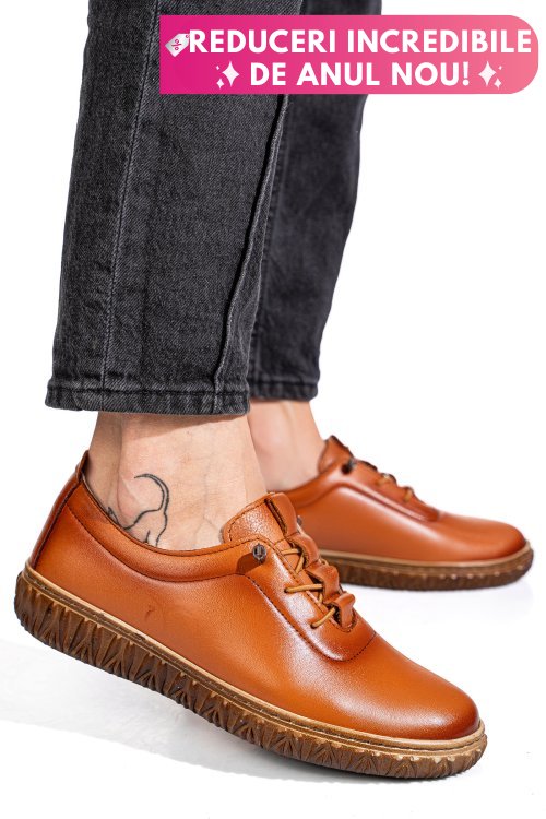 Pantofi maro piele naturala 0pc88