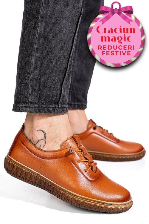Pantofi maro piele naturala 0pc88