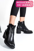 BOTINE FEMEI PIELE NATURALA NEGRE 4S7726