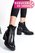 BOTINE FEMEI PIELE NATURALA NEGRE 4S7726