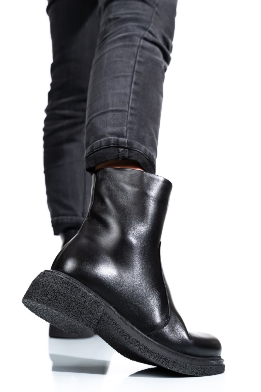 GHETE DAMA IMBLANITE PIELE NATURALA BLACK 4S7724