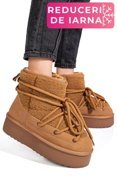 Cizme maro piele naturala intoarsa 1s77265