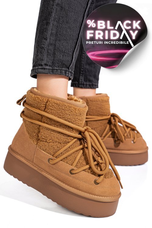 Cizme maro piele naturala intoarsa 1s77265