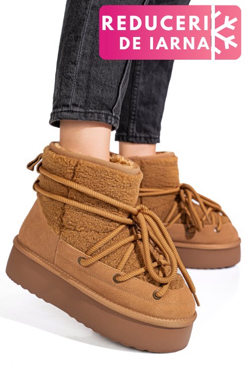 Cizme maro piele naturala intoarsa 1s77265