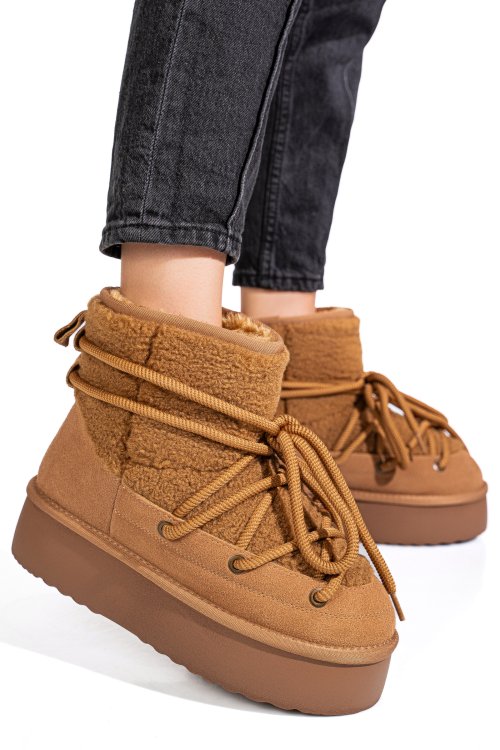 Cizme maro piele naturala intoarsa 1s77265