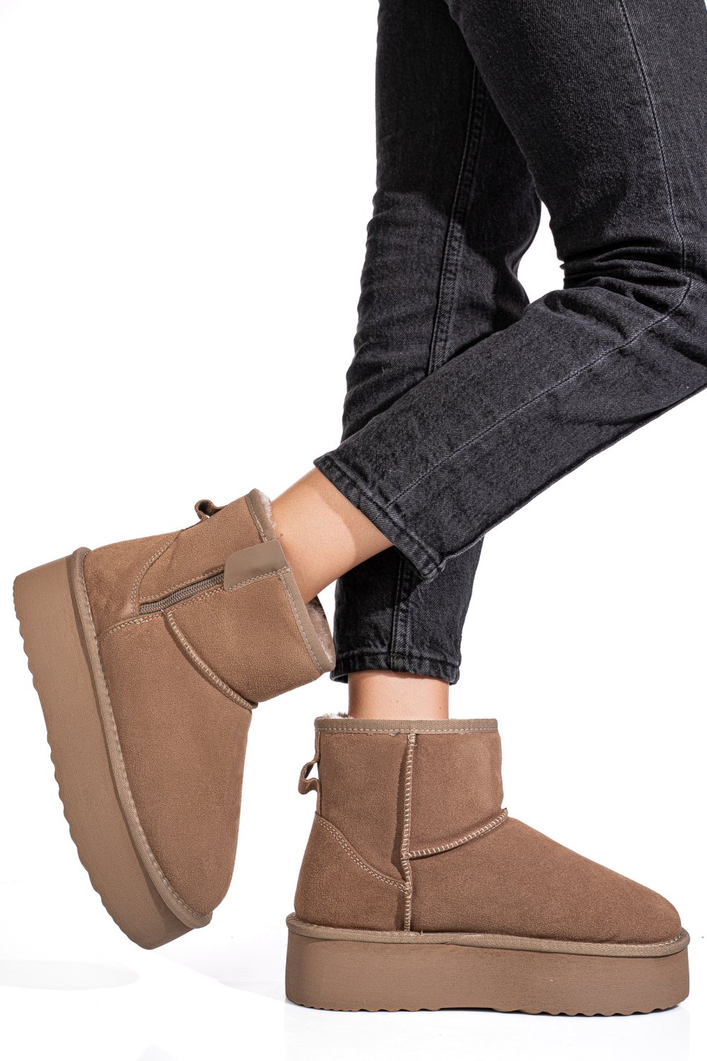 CIZME BEJ PIELE NATURALA INTOARSA 1S77252