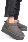 CIZME GRI PIELE NATURALA INTOARSA 1S77250