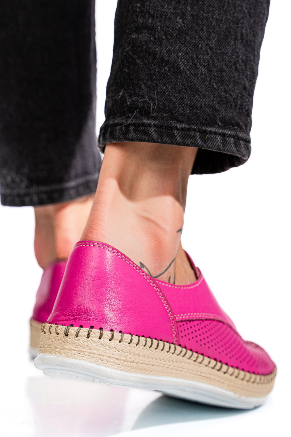 ESPADRILE ROZ PIELE NATURALA 1PC31-3