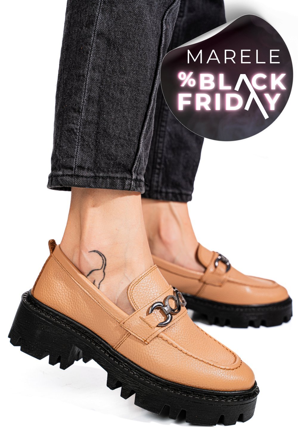 MOCASINI NUDE PIELE NATURALA IPCBM007