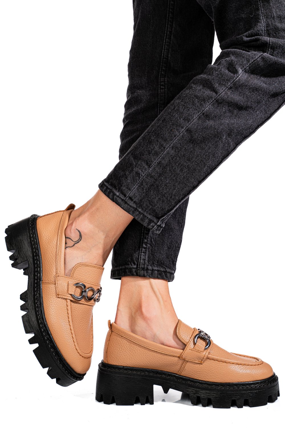 MOCASINI NUDE PIELE NATURALA IPCBM007