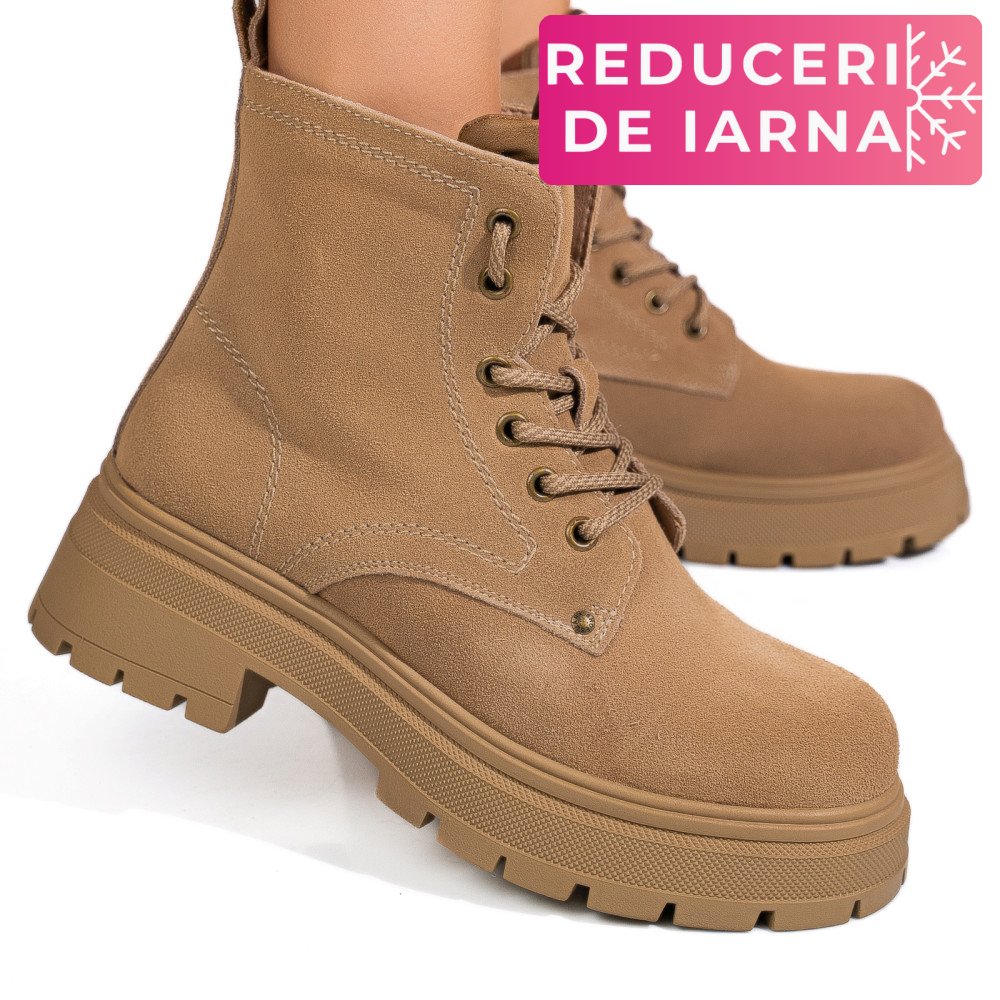 GHETE BEJ PIELE NATURALA INTOARSA GPCDTL58