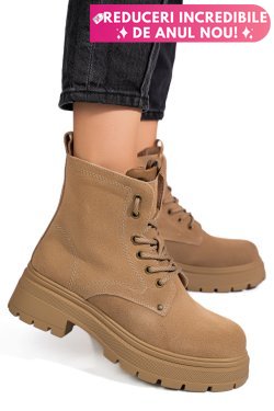 GHETE BEJ PIELE NATURALA INTOARSA GPCDTL58