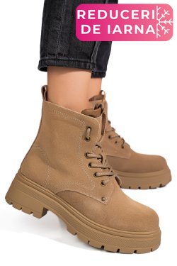 GHETE BEJ PIELE NATURALA INTOARSA GPCDTL58