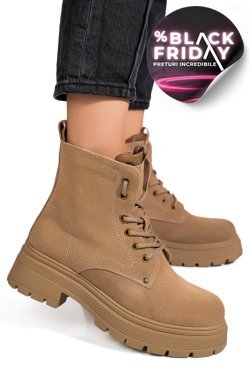 GHETE BEJ PIELE NATURALA INTOARSA GPCDTL58