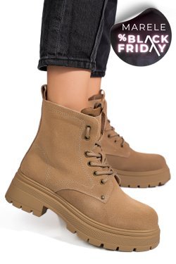 GHETE BEJ PIELE NATURALA INTOARSA GPCDTL58